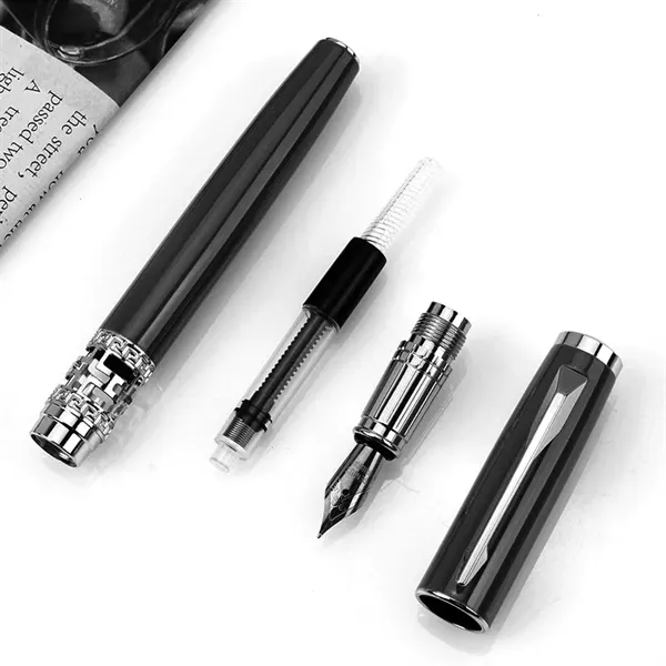 Hollow-carved Design Business Metal Foundtain Pen - Hollow-carved Design Business Metal Foundtain Pen - Image 1 of 4