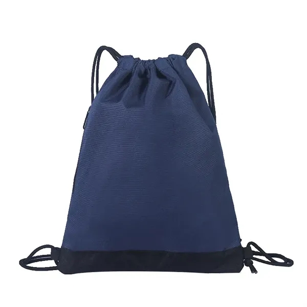 Waterproof Oxford Drawstring Backpack with Pocket Tote Bag - Waterproof Oxford Drawstring Backpack with Pocket Tote Bag - Image 5 of 5
