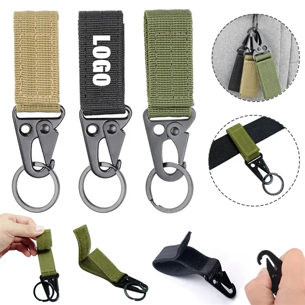 Nylon Tactical Gear Clip Keychain - Nylon Tactical Gear Clip Keychain - Image 0 of 1