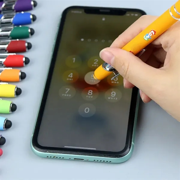 2 in 1 Metal Gel Ballpoint Soft Touch Pen Smooth Writing - 2 in 1 Metal Gel Ballpoint Soft Touch Pen Smooth Writing - Image 1 of 2