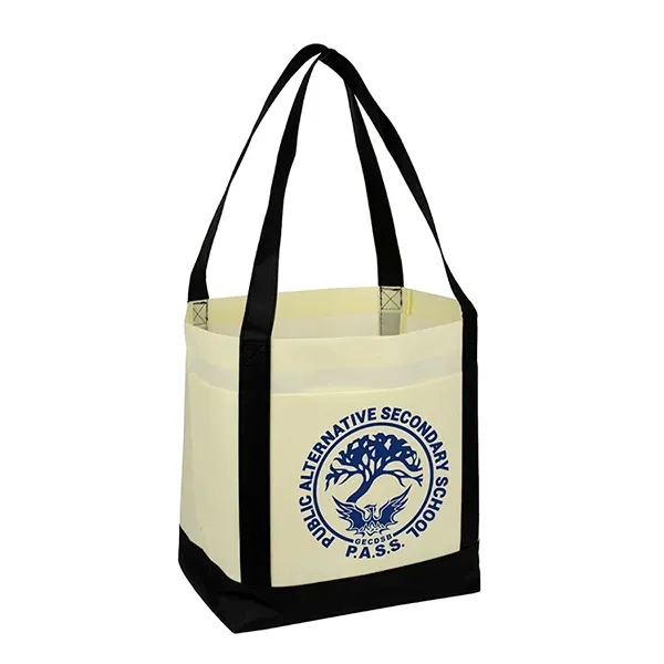 18" x 12" x 7" - THE CRUISER Faux Canvas 3-Pocket Value Tote - 18" x 12" x 7" - THE CRUISER Faux Canvas 3-Pocket Value Tote - Image 1 of 30