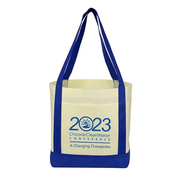 18" x 12" x 7" - THE CRUISER Faux Canvas 3-Pocket Value Tote - 18" x 12" x 7" - THE CRUISER Faux Canvas 3-Pocket Value Tote - Image 7 of 30