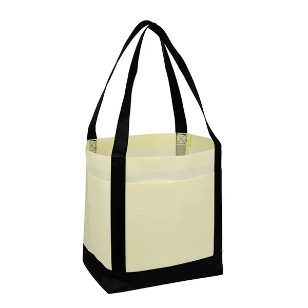 18" x 12" x 7" - THE CRUISER Faux Canvas 3-Pocket Value Tote - 18" x 12" x 7" - THE CRUISER Faux Canvas 3-Pocket Value Tote - Image 15 of 30