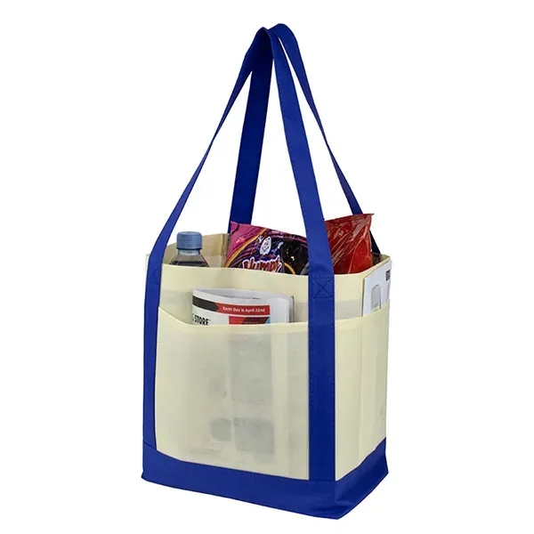 18" x 12" x 7" - THE CRUISER Faux Canvas 3-Pocket Value Tote - 18" x 12" x 7" - THE CRUISER Faux Canvas 3-Pocket Value Tote - Image 17 of 30