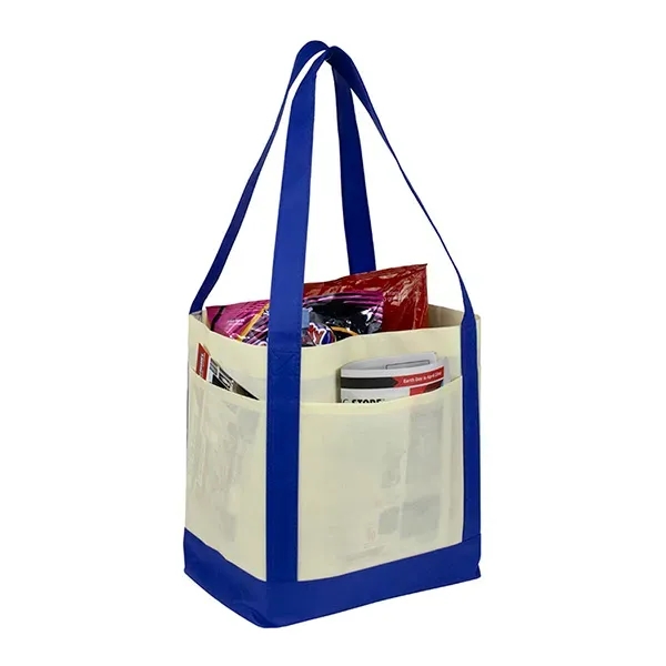 18" x 12" x 7" - THE CRUISER Faux Canvas 3-Pocket Value Tote - 18" x 12" x 7" - THE CRUISER Faux Canvas 3-Pocket Value Tote - Image 18 of 30