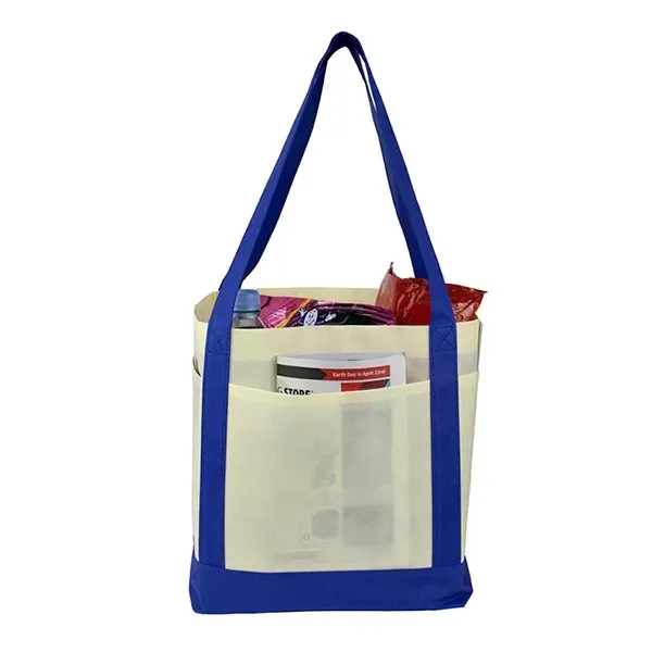 18" x 12" x 7" - THE CRUISER Faux Canvas 3-Pocket Value Tote - 18" x 12" x 7" - THE CRUISER Faux Canvas 3-Pocket Value Tote - Image 19 of 30