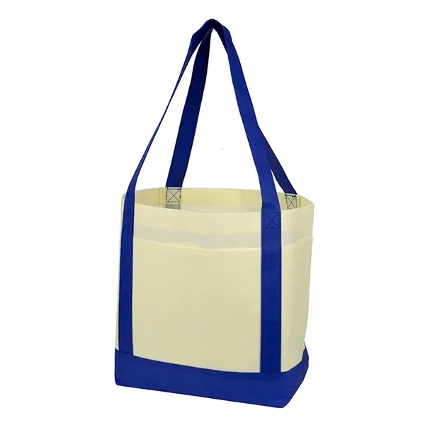 18" x 12" x 7" - THE CRUISER Faux Canvas 3-Pocket Value Tote - 18" x 12" x 7" - THE CRUISER Faux Canvas 3-Pocket Value Tote - Image 20 of 30