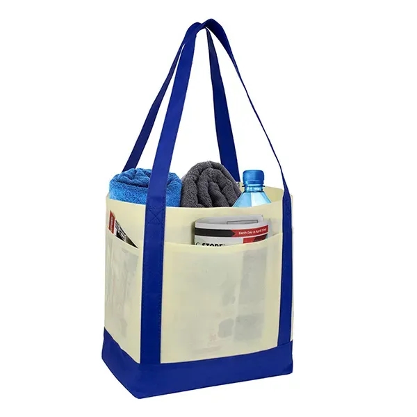 18" x 12" x 7" - THE CRUISER Faux Canvas 3-Pocket Value Tote - 18" x 12" x 7" - THE CRUISER Faux Canvas 3-Pocket Value Tote - Image 21 of 30