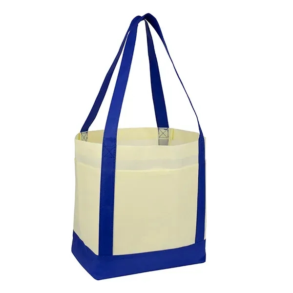 18" x 12" x 7" - THE CRUISER Faux Canvas 3-Pocket Value Tote - 18" x 12" x 7" - THE CRUISER Faux Canvas 3-Pocket Value Tote - Image 22 of 30