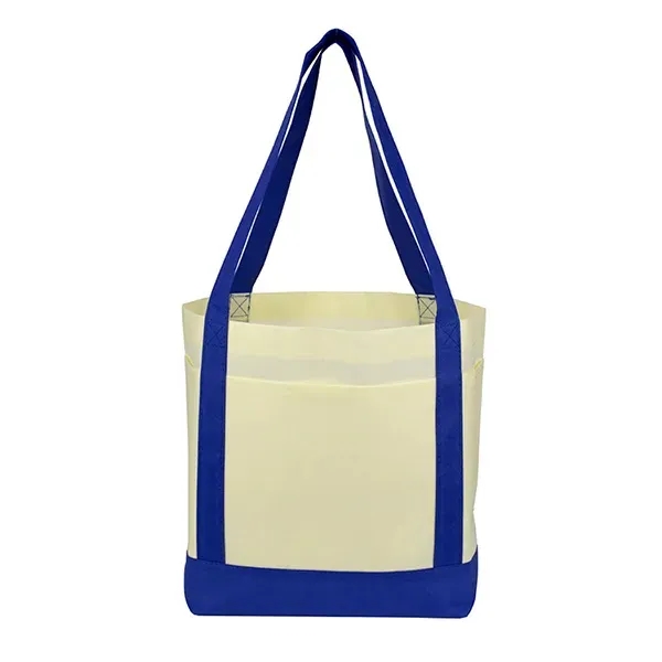 18" x 12" x 7" - THE CRUISER Faux Canvas 3-Pocket Value Tote - 18" x 12" x 7" - THE CRUISER Faux Canvas 3-Pocket Value Tote - Image 24 of 30