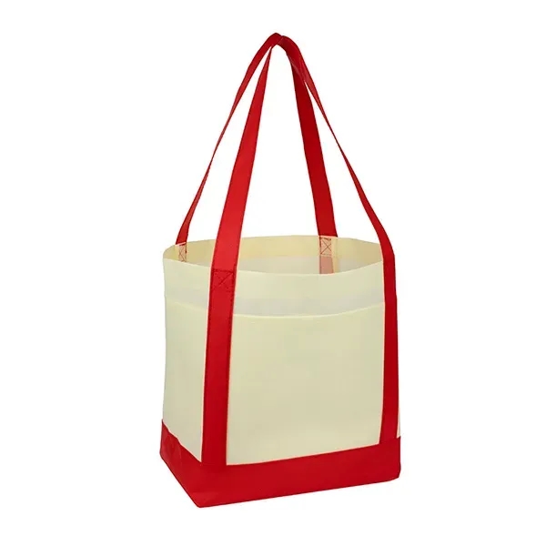 18" x 12" x 7" - THE CRUISER Faux Canvas 3-Pocket Value Tote - 18" x 12" x 7" - THE CRUISER Faux Canvas 3-Pocket Value Tote - Image 29 of 30