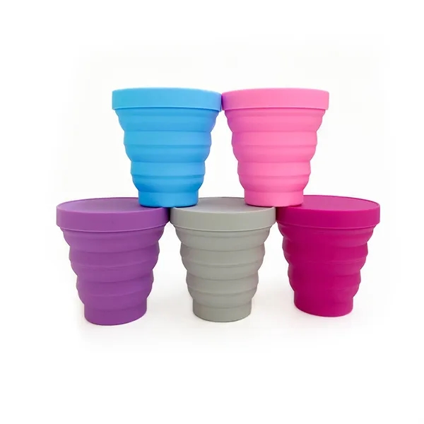 Collapsible Travel Cup With Carabiner and Lid 5oz 7oz - Collapsible Travel Cup With Carabiner and Lid 5oz 7oz - Image 7 of 12