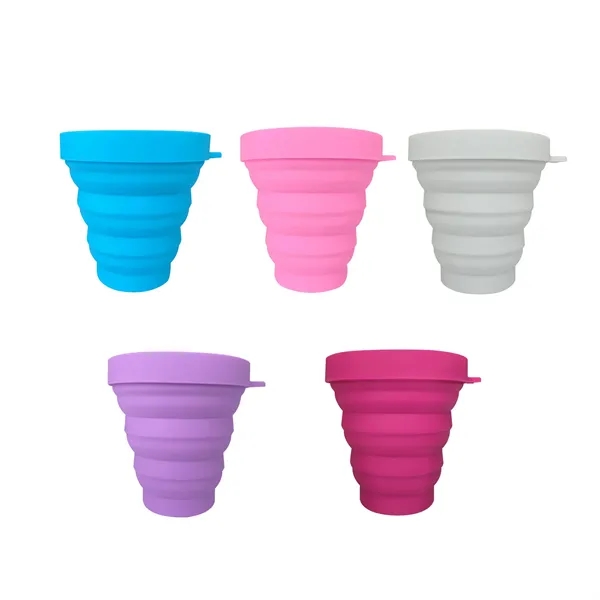 Collapsible Travel Cup With Carabiner and Lid 5oz 7oz - Collapsible Travel Cup With Carabiner and Lid 5oz 7oz - Image 8 of 12