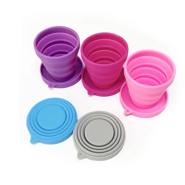 Collapsible Travel Cup With Carabiner and Lid 5oz 7oz - Collapsible Travel Cup With Carabiner and Lid 5oz 7oz - Image 9 of 12