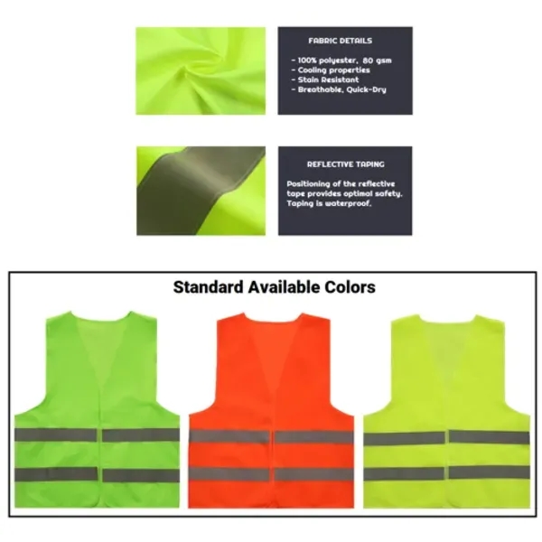 VISIPRO OPEN-FRONT REFLECTIVE SAFETY VEST - INTERLOCK- ANSI3 - VISIPRO OPEN-FRONT REFLECTIVE SAFETY VEST - INTERLOCK- ANSI3 - Image 2 of 3