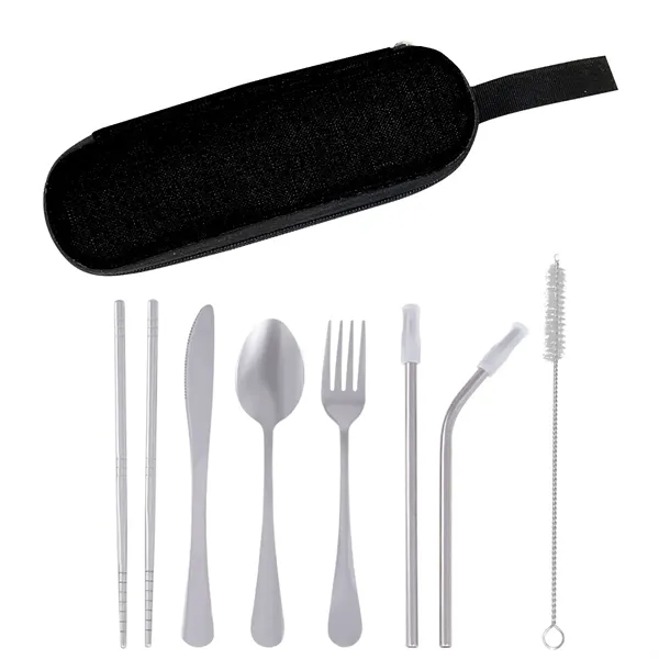 Custom Stainless Steel Cutlery Set In Pouch