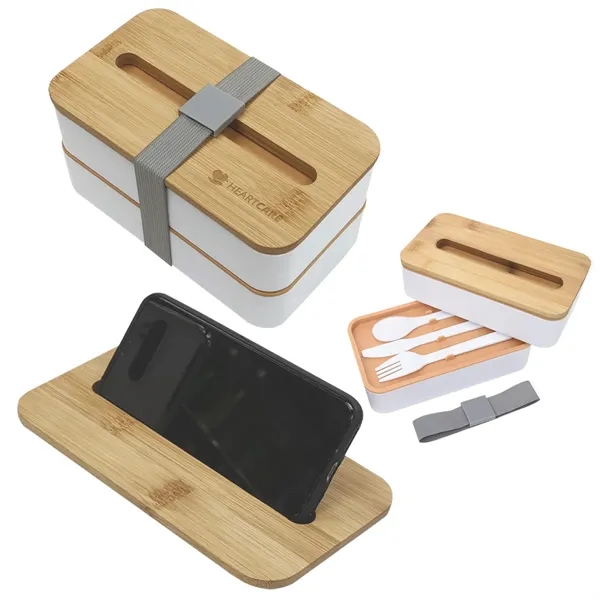 Stackable Bento Box With Phone Stand - Stackable Bento Box With Phone Stand - Image 17 of 19