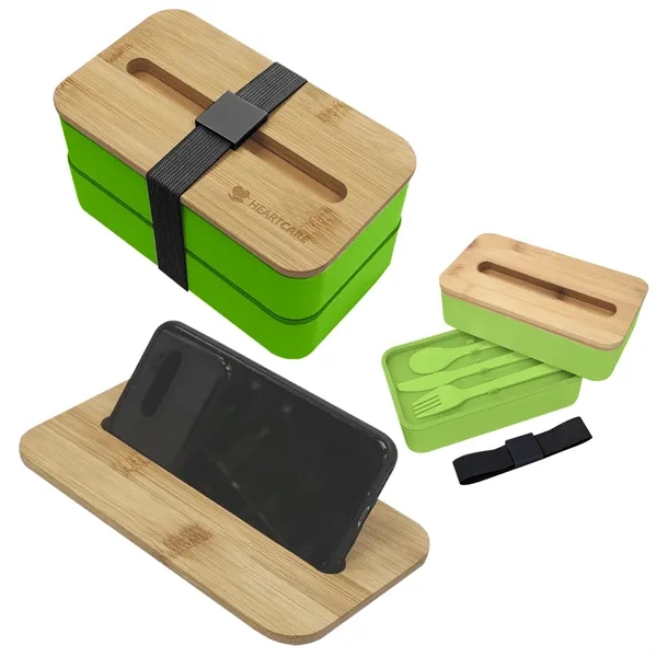 Stackable Bento Box With Phone Stand - Stackable Bento Box With Phone Stand - Image 11 of 19