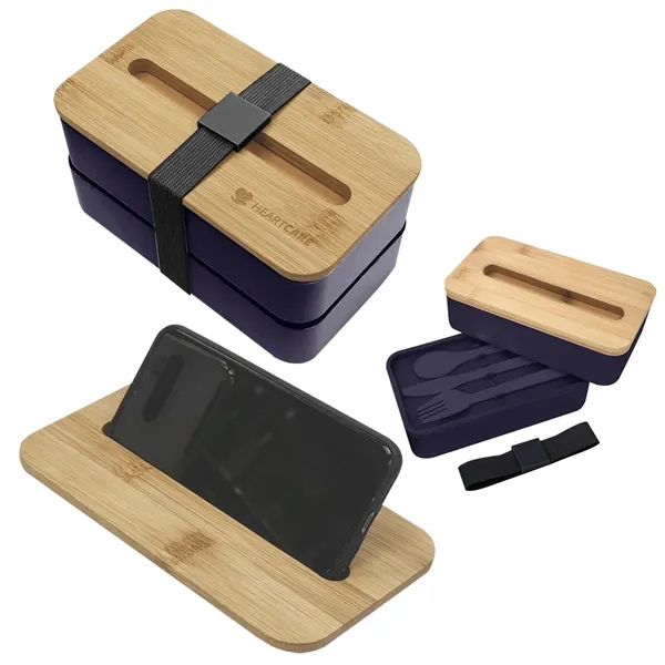 Stackable Bento Box With Phone Stand - Stackable Bento Box With Phone Stand - Image 14 of 19