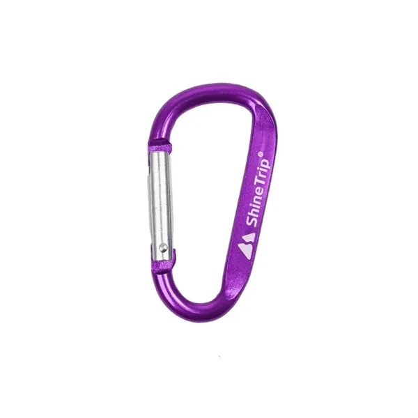 Aluminum D Ring Shape Carabiner With Keyring - Aluminum D Ring Shape Carabiner With Keyring - Image 1 of 8