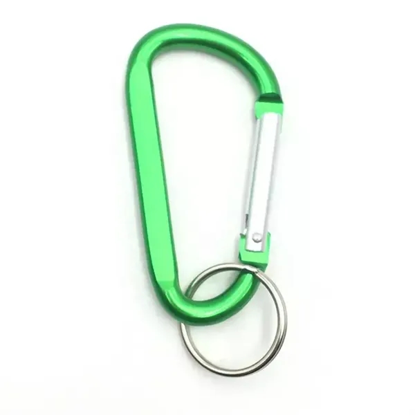 Aluminum D Ring Shape Carabiner With Keyring - Aluminum D Ring Shape Carabiner With Keyring - Image 8 of 8