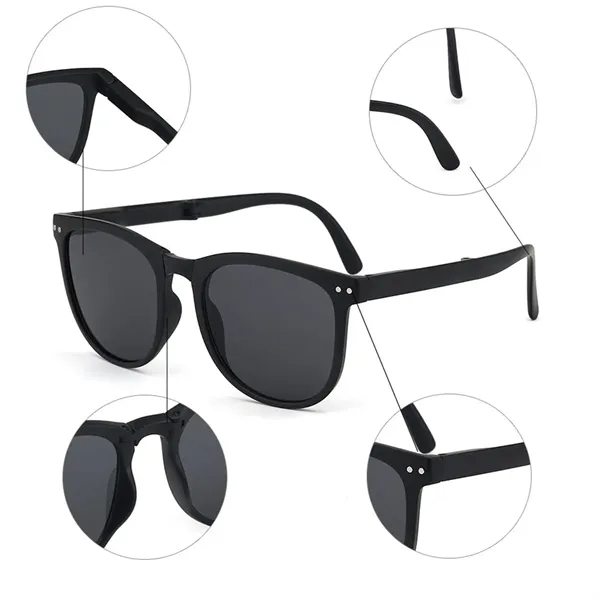 UV Protection Portable Foldable Retro Sunglasses - UV Protection Portable Foldable Retro Sunglasses - Image 1 of 2