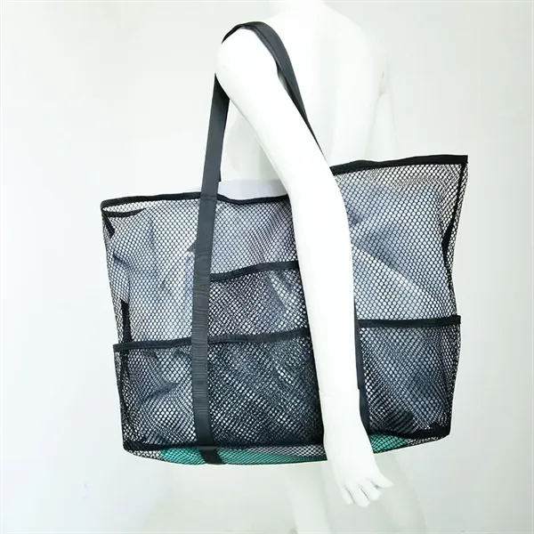 Mesh Oversized Beach Tote Toy Bag - Mesh Oversized Beach Tote Toy Bag - Image 3 of 3