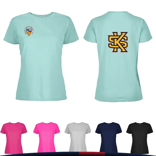 Delta Apparel® 100% Ladies Soft Spun Cotton T-Shirts - Delta Apparel® 100% Ladies Soft Spun Cotton T-Shirts - Image 1 of 5