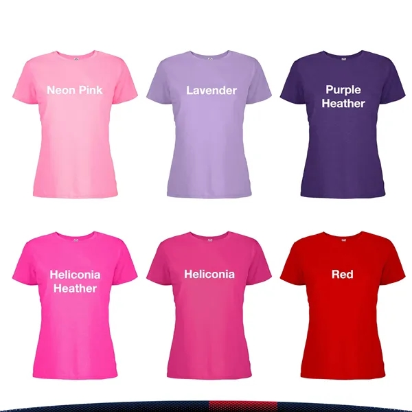 Delta Apparel® 100% Ladies Soft Spun Cotton T-Shirts - Delta Apparel® 100% Ladies Soft Spun Cotton T-Shirts - Image 3 of 5