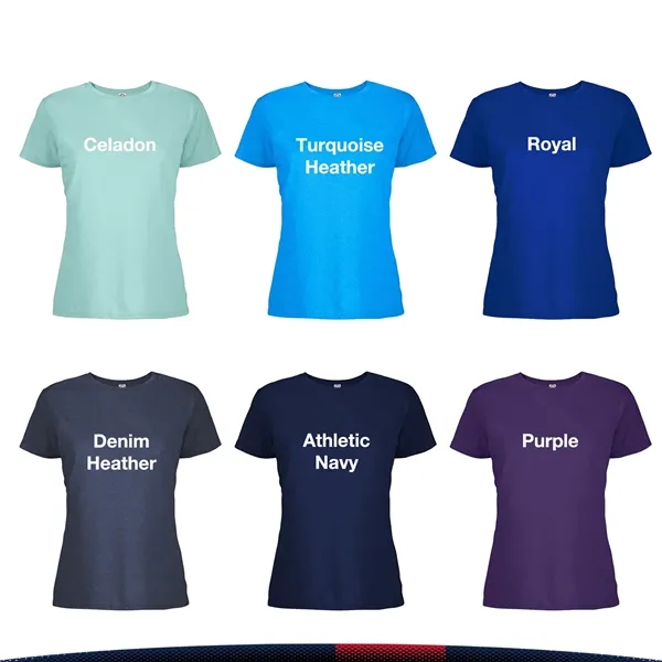 Delta Apparel® 100% Ladies Soft Spun Cotton T-Shirts - Delta Apparel® 100% Ladies Soft Spun Cotton T-Shirts - Image 4 of 5