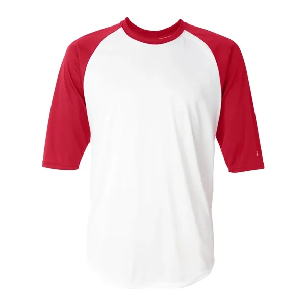 Badger B-Core Three-Quarter Sleeve Baseball T-Shirt - Badger B-Core Three-Quarter Sleeve Baseball T-Shirt - Image 34 of 39