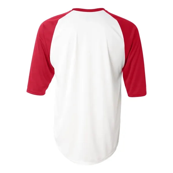Badger B-Core Three-Quarter Sleeve Baseball T-Shirt - Badger B-Core Three-Quarter Sleeve Baseball T-Shirt - Image 36 of 39