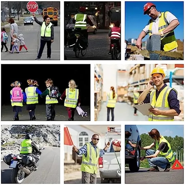 High Visibility Reflective Safety Vest with Pockets - High Visibility Reflective Safety Vest with Pockets - Image 5 of 5