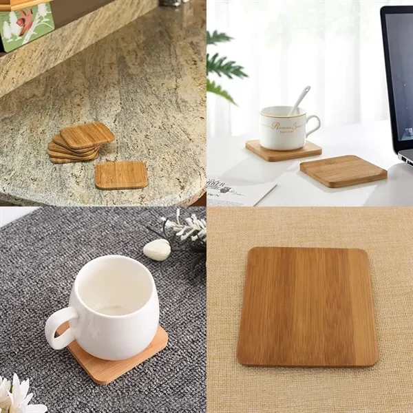 Premium Bamboo Drink Coasters - Premium Bamboo Drink Coasters - Image 0 of 0