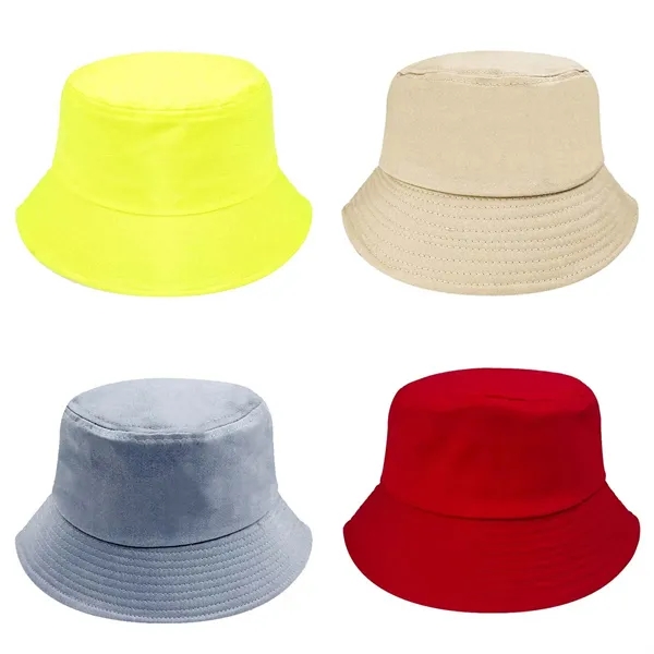 Custom Cotton Unisex Beach Bucket Hats - Custom Cotton Unisex Beach Bucket Hats - Image 2 of 6