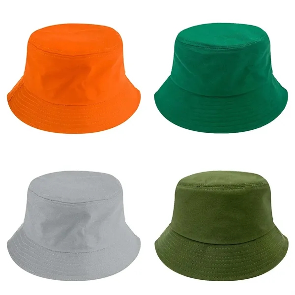 Custom Cotton Unisex Beach Bucket Hats - Custom Cotton Unisex Beach Bucket Hats - Image 4 of 6