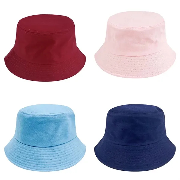 Custom Cotton Unisex Beach Bucket Hats - Custom Cotton Unisex Beach Bucket Hats - Image 5 of 6