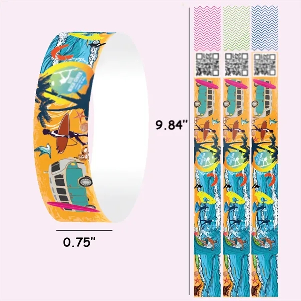 Custom Full color Paper Wristbands - Custom Full color Paper Wristbands - Image 1 of 2