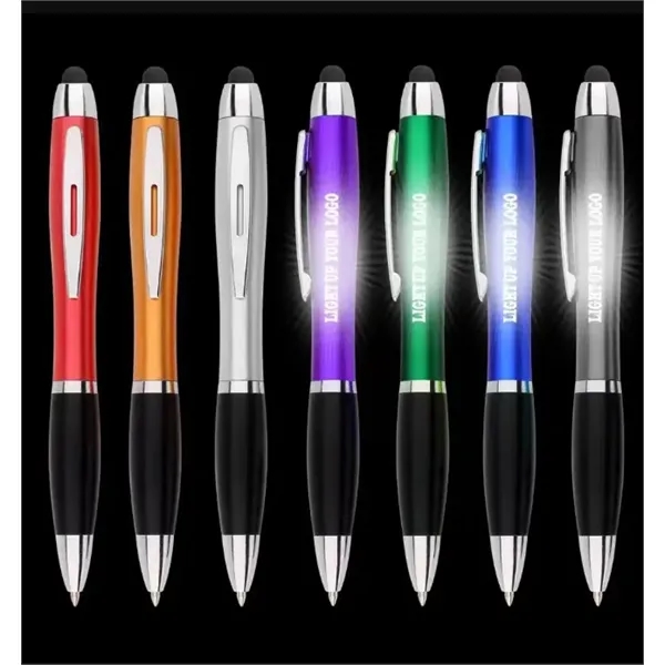 Holiday Gifts Light Up Stylus Ballpoint Pen - Holiday Gifts Light Up Stylus Ballpoint Pen - Image 1 of 4