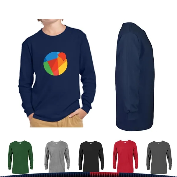 Delta Apparel® Youth Long Sleeve Tees - Delta Apparel® Youth Long Sleeve Tees - Image 0 of 4