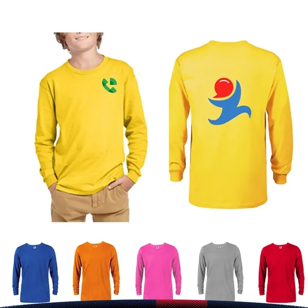 Delta Apparel® Youth Long Sleeve Tees - Delta Apparel® Youth Long Sleeve Tees - Image 1 of 4