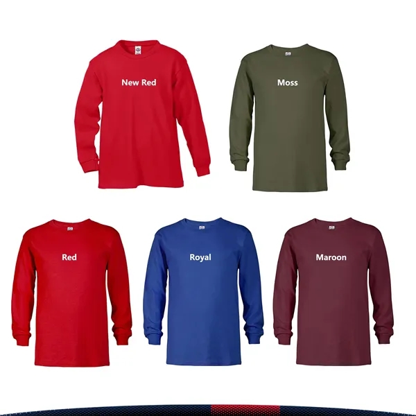 Delta Apparel® Youth Long Sleeve Tees - Delta Apparel® Youth Long Sleeve Tees - Image 3 of 4