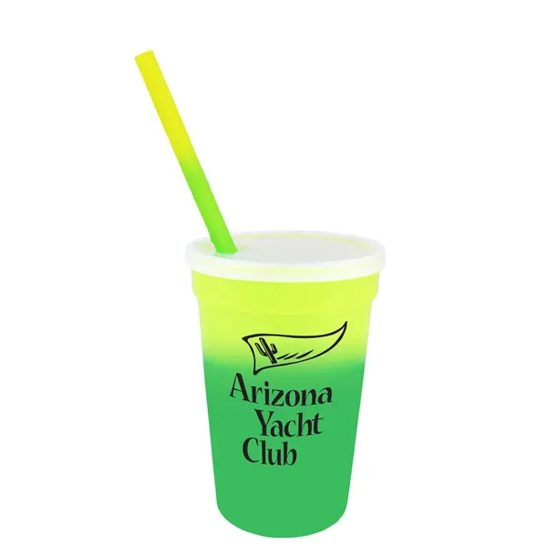 Mood™ 17 oz. Stadium Cup/Straw/Lid Set - Mood™ 17 oz. Stadium Cup/Straw/Lid Set - Image 5 of 16