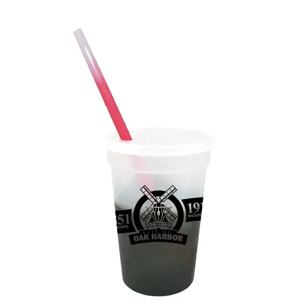 Mood™ 17 oz. Stadium Cup/Straw/Lid Set - Mood™ 17 oz. Stadium Cup/Straw/Lid Set - Image 12 of 16