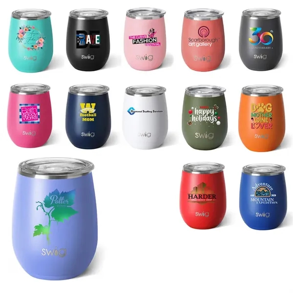 Swig® 14 oz. Matte Stemless Wine Cup, Full Color Digital - Swig® 14 oz. Matte Stemless Wine Cup, Full Color Digital - Image 0 of 15