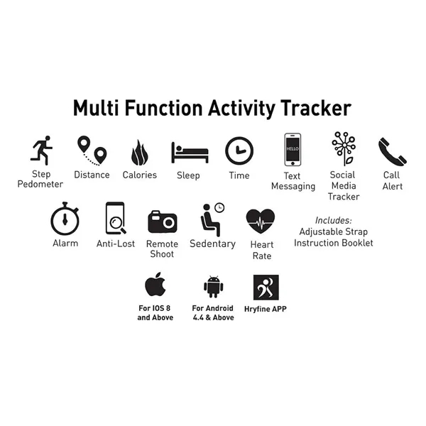 Activity Tracker Wristband 2.0, Full Color Digital - Activity Tracker Wristband 2.0, Full Color Digital - Image 1 of 7