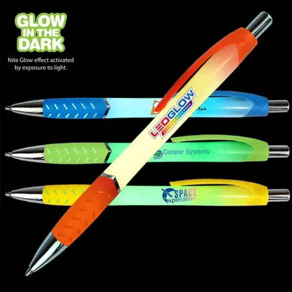 Nite Glow Grip Pen, Full Color Digital - Nite Glow Grip Pen, Full Color Digital - Image 0 of 5