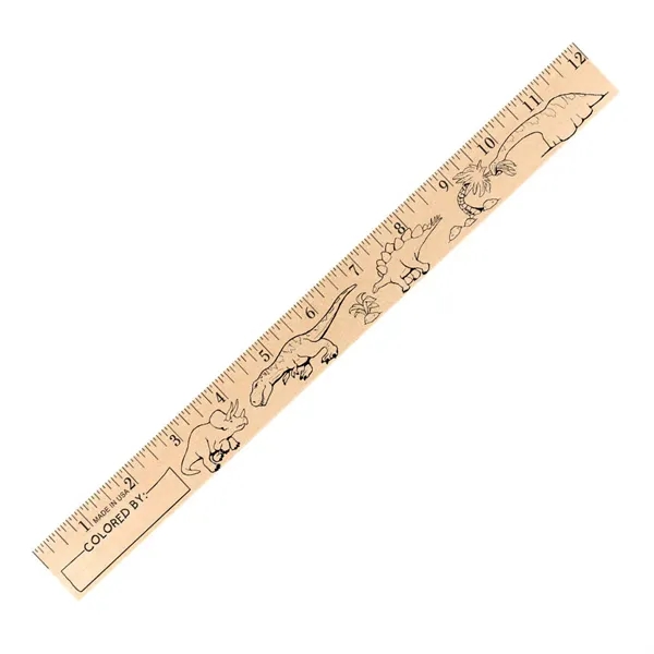 Dinosaurs "U" Color Rulers - Natural wood finish - Dinosaurs "U" Color Rulers - Natural wood finish - Image 1 of 1