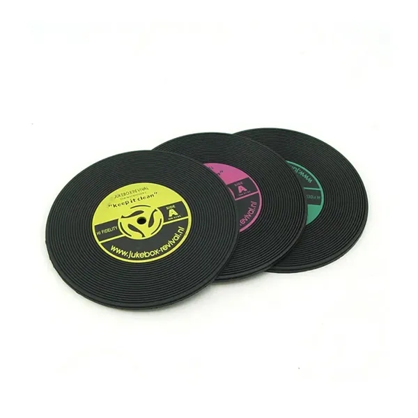 Vintage Vinyl Record Coasters Coffee Cup Mat - Vintage Vinyl Record Coasters Coffee Cup Mat - Image 2 of 5