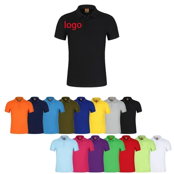 Short Sleeve Polo Shirt Casual Soft Tops Basic Tee - Short Sleeve Polo Shirt Casual Soft Tops Basic Tee - Image 0 of 2